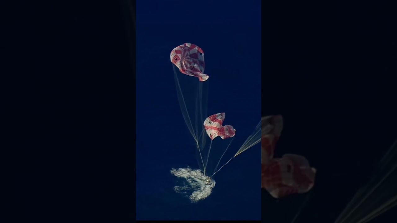 😱 РЕАЛЬНЫЙ УДАР! Космический корабль &laquo;Орион&raquo; падает в океан, совершив ЖЕСТОКОЕ приводнение 🌊🚀