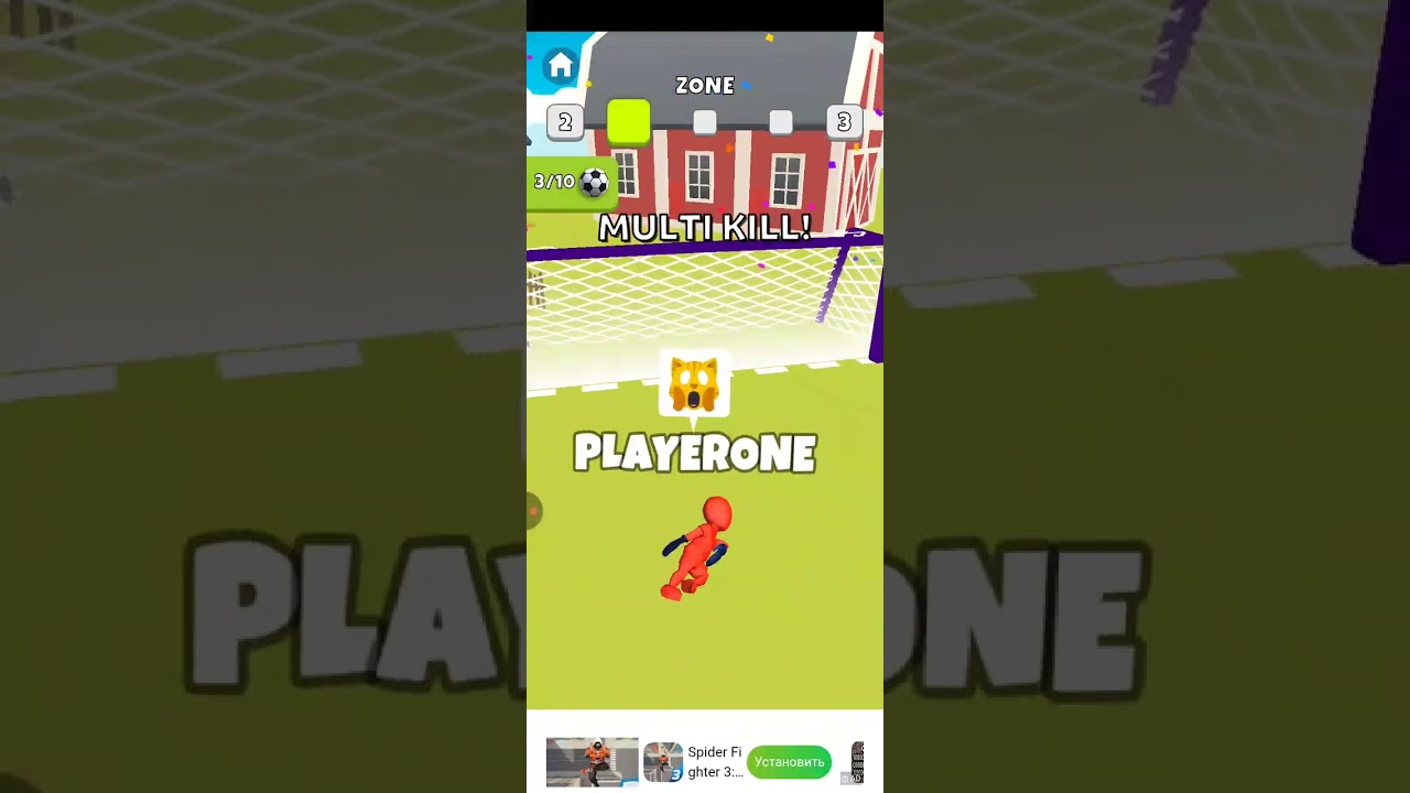 Играю в Crazy kick! Забиваю голы.