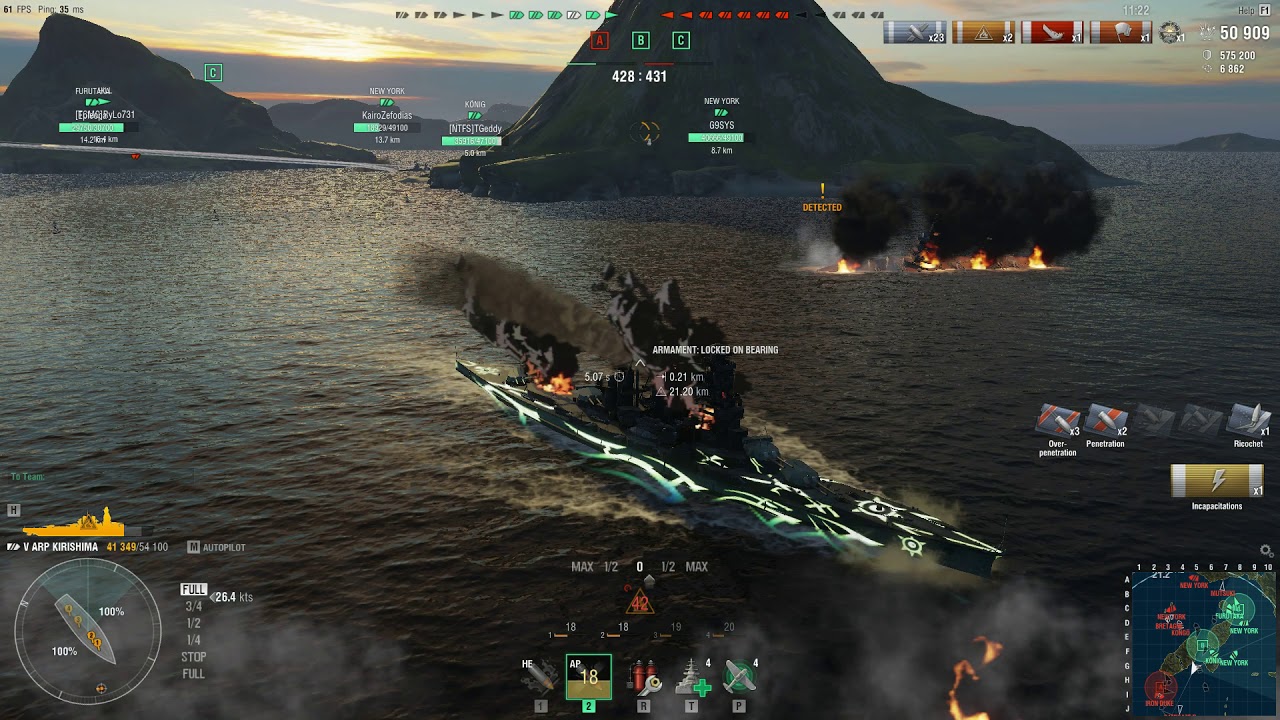 World of Warships - Randoms [ARP Kirishima]