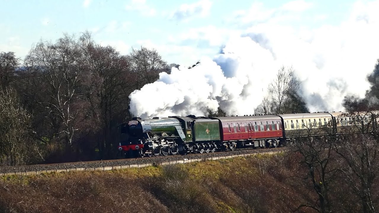 60103 ‘Flying Scotsman’ powers up the North Warwicks Line- Valentines Shakespeare Express- 14/02/26 