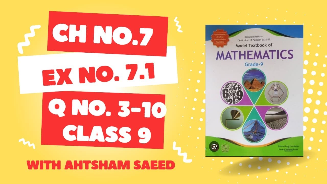 Ex No. 7.1 | Q No. 3-10 | Ch 7 | Class 9 | Mathematics | New Book NBF | A.S Online Coaching