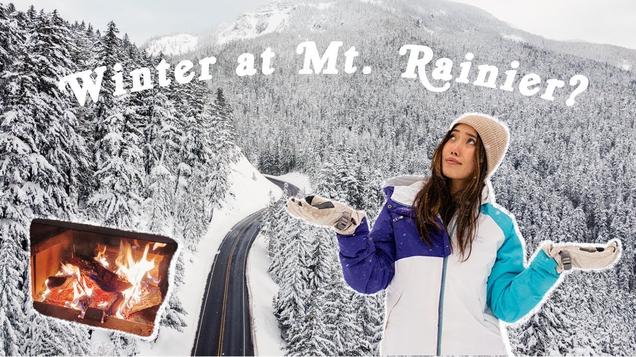 Winter at Mount Rainier National Park🏔We almost set our cabin on FIRE 🔥Seattle/Washington Diaries