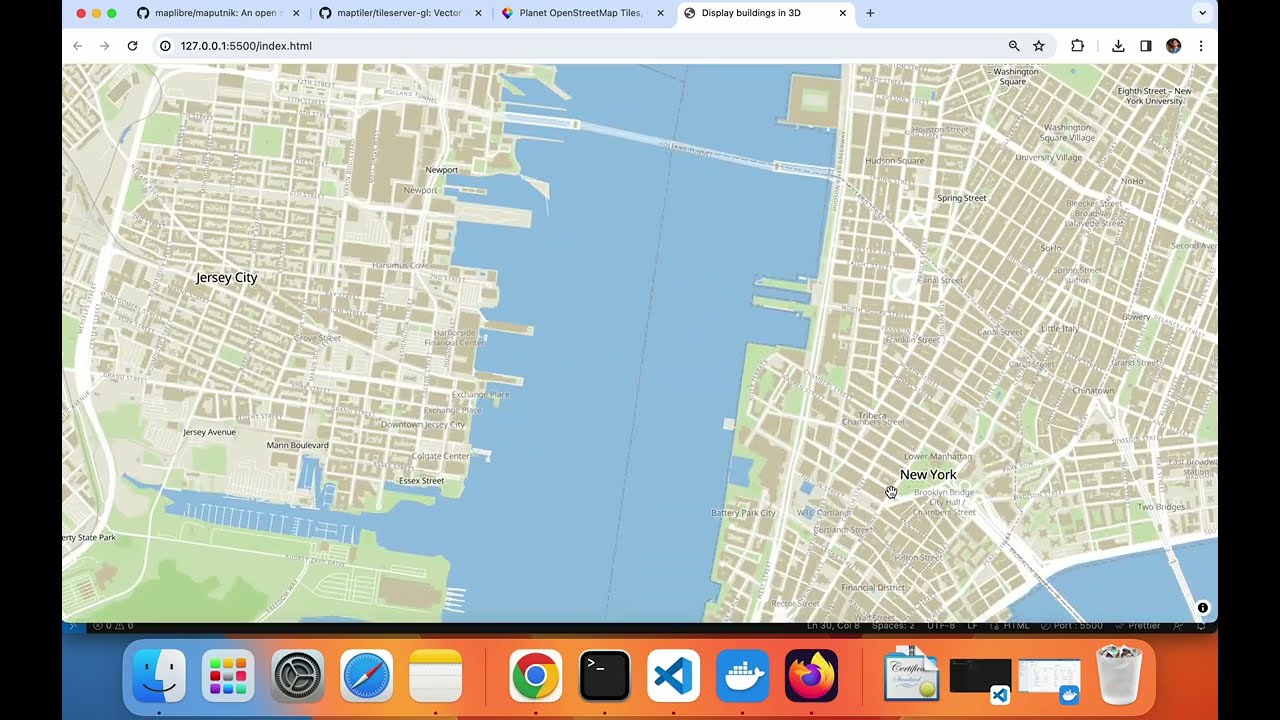 Create your own basemap server using  TileserverGL, Docker and OpenstreetMap mbtiles.