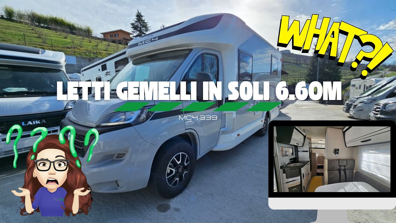CAMPER SEMINTEGRALE LETTI GEMELLI CON GARAGE IN SOLI 6.60M - MCLOUIS MC4 339