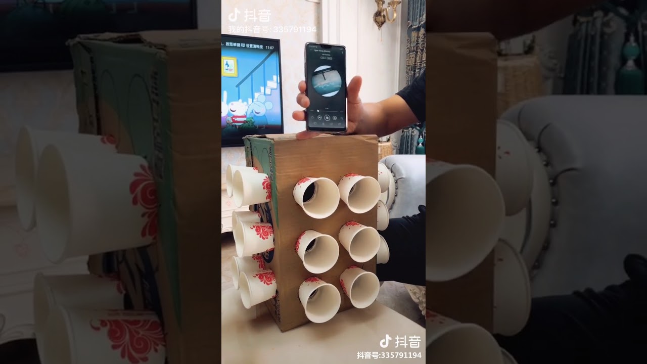 Paper cup phone speaker