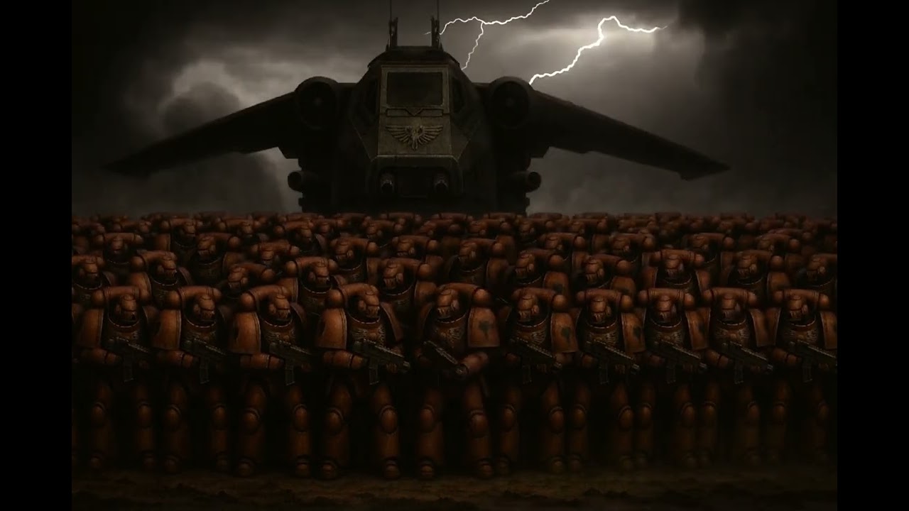 Warhammer40k Blood Angels Deployment in Rain Sounds for Sleeping | 10Hrs