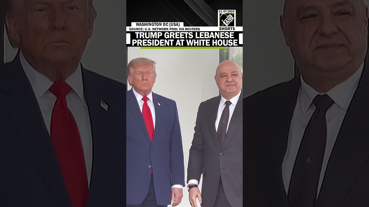 Trump greets Lebanese President Joseph Aoun at the White House