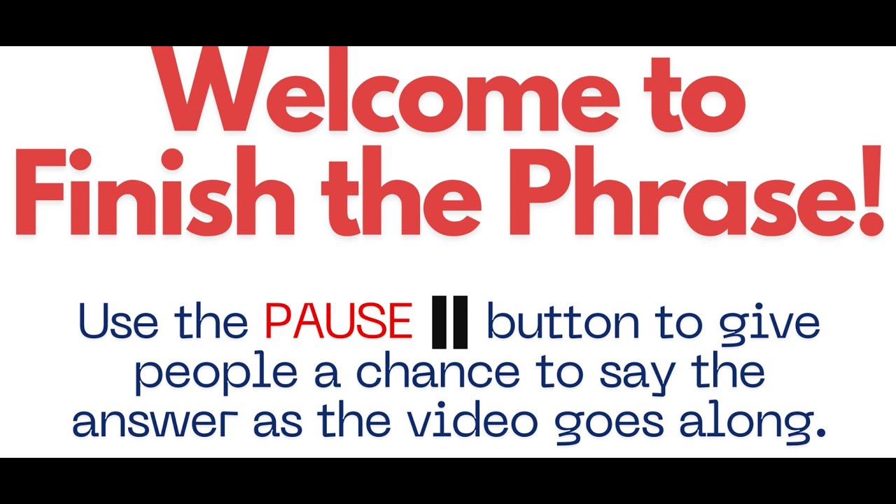 Finish the Phrase Game | Fun Memory Challenge for Seniors
