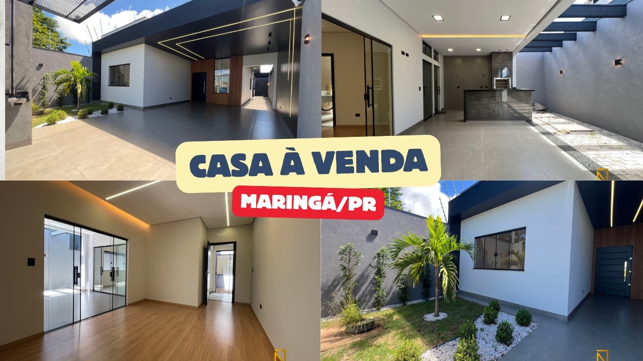 Casa à Venda no Jardim Oriental em Maringá | 3 Quartos (2 Suítes) + Espaço Gourmet