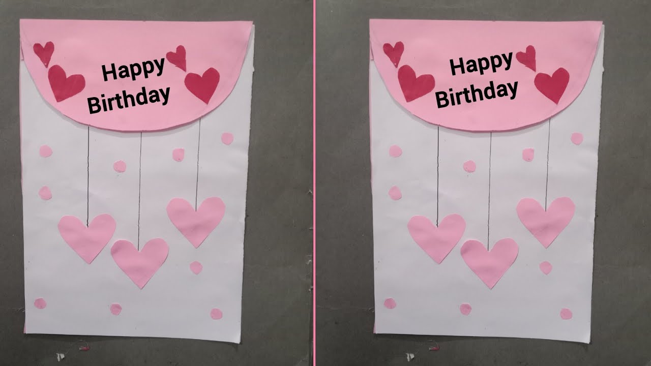 Beautiful birthday card idea 💡 | Easy and beautiful ❤️ #diy #craft #cardcreations #cards 