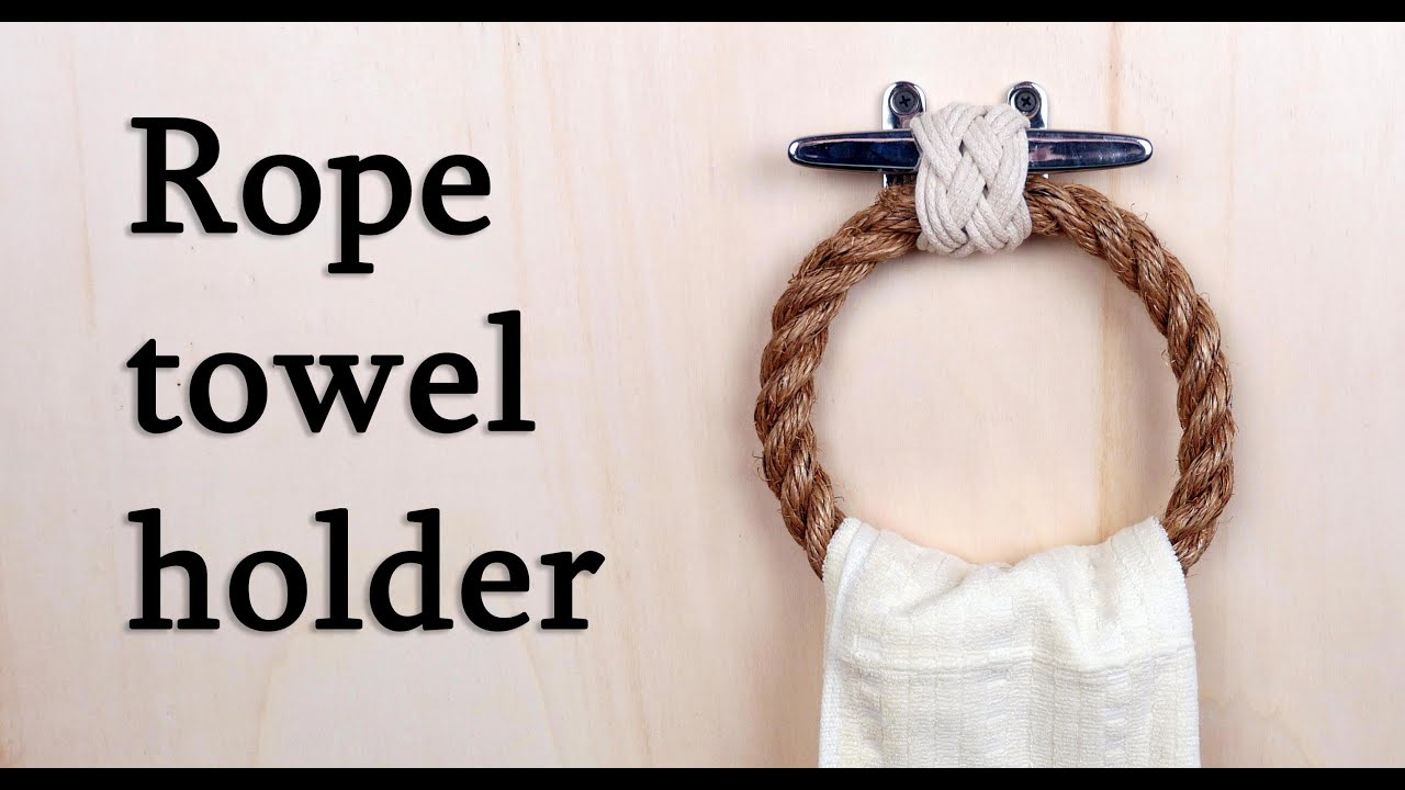 Rope towel holder