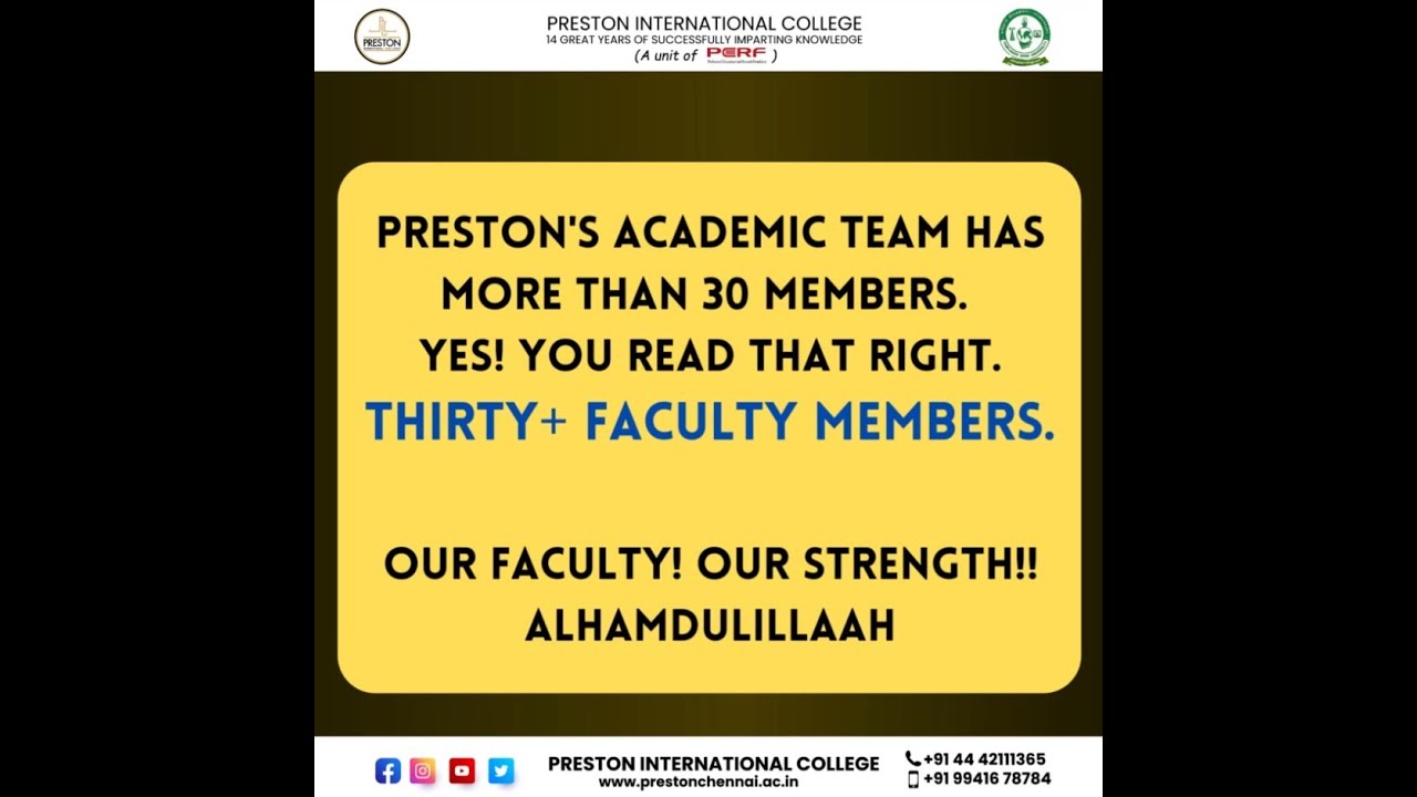Faculty Profile - Preston International College