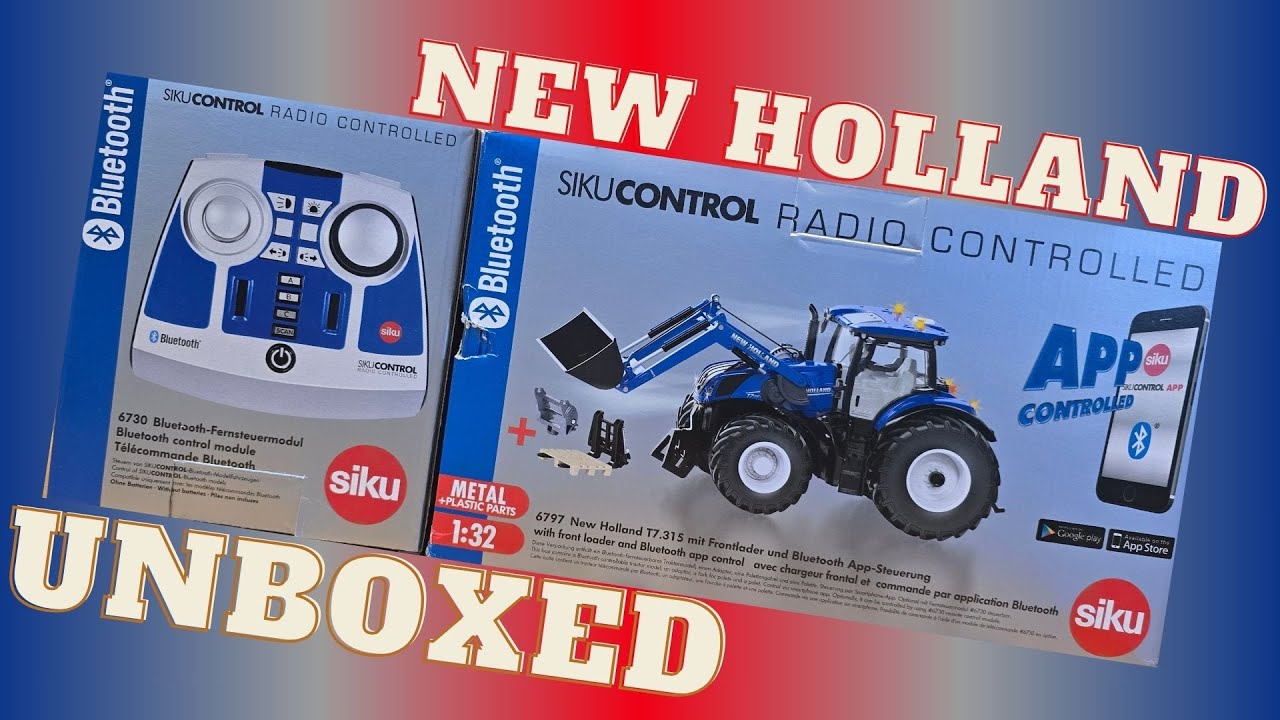Unboxed Siku Control 32 New Holland t7 315