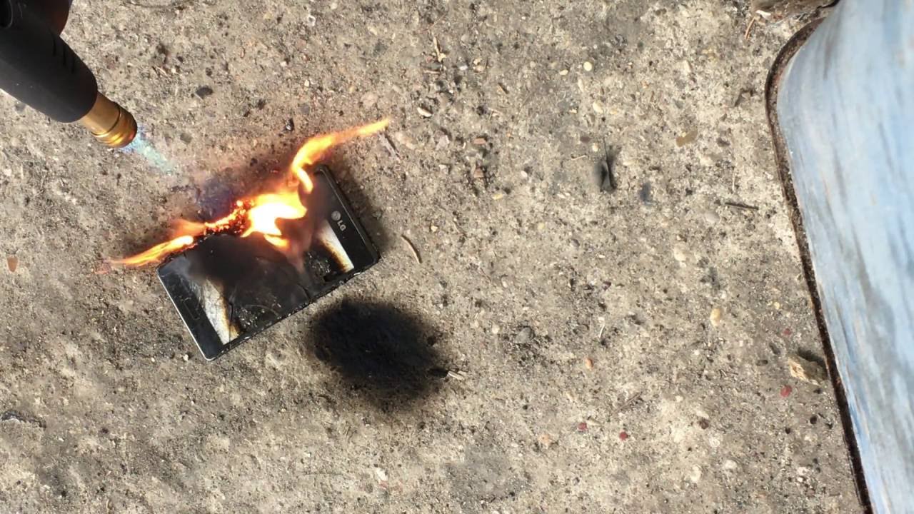 LG smartphone vs Flame Thrower! Scientific test