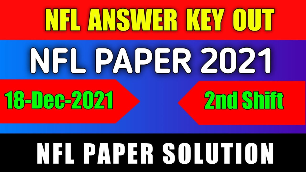 NFL paper 2021 | nfl electrician exam paper 2021 | nfl exam paper 2021 | nfl paper solution 2022