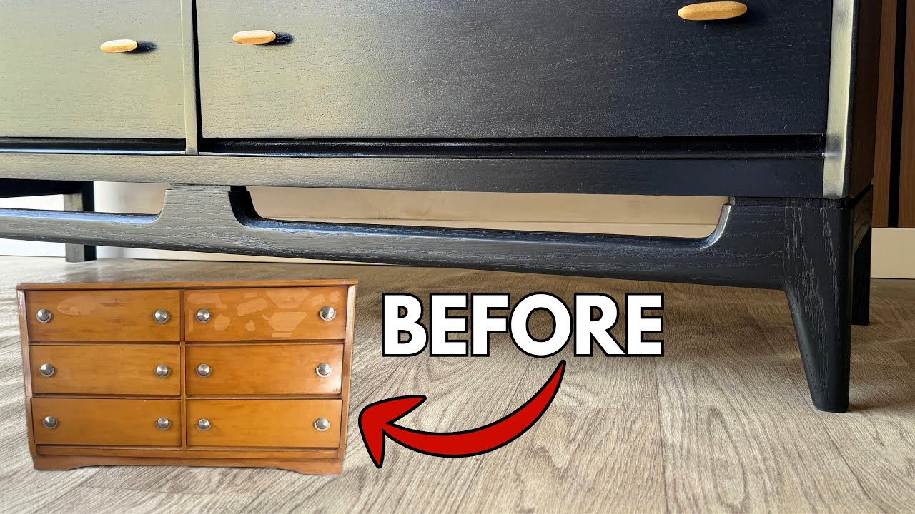 Old dresser turned into an Arhaus Dupe | Can you believe that this is the same dresser?