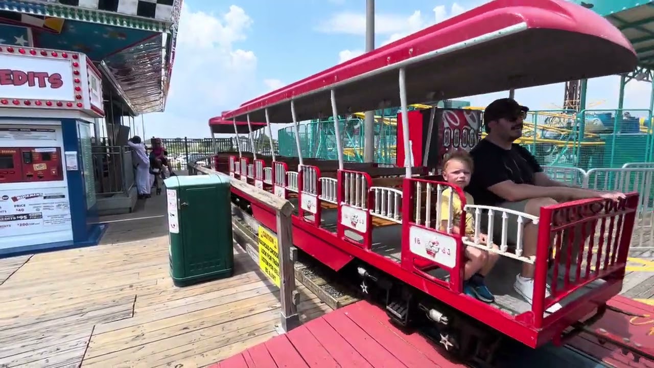 Jenkinson’s Boardwalk Train Crossing the Fourth Grade Crossing