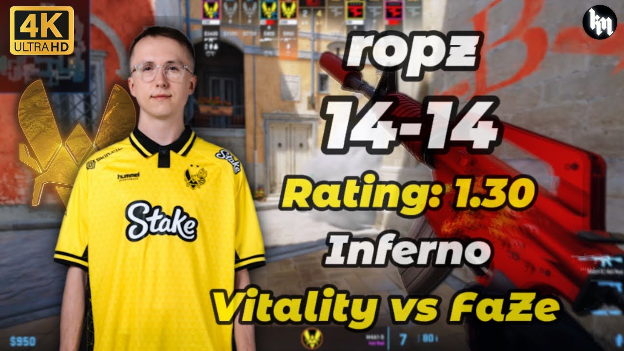 ropz (14-14) Vitality vs FaZe (Inferno) | StarLadder Budapest Major 2025 