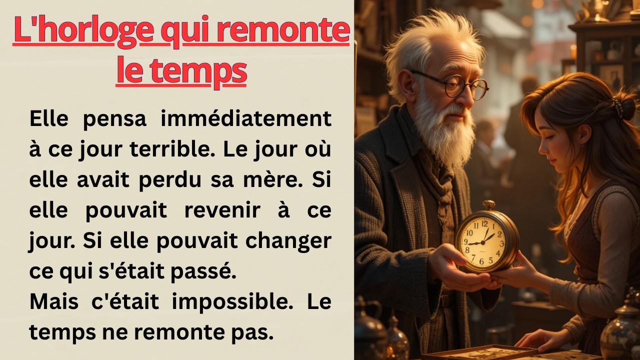 Learn French Through a Touching Story | L'horloge qui remonte le temps ⏰ (Easy French A2) 😭