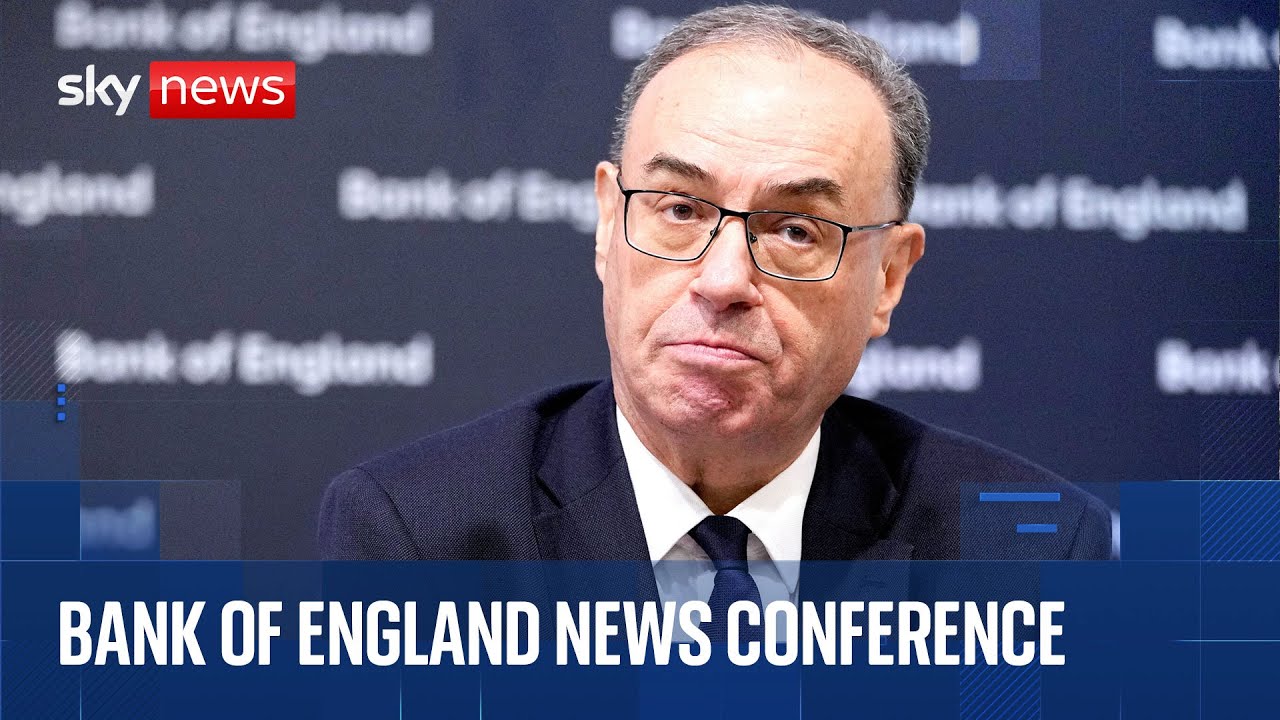 Bank of England holds news conference as interest rate is cut by 0.25%