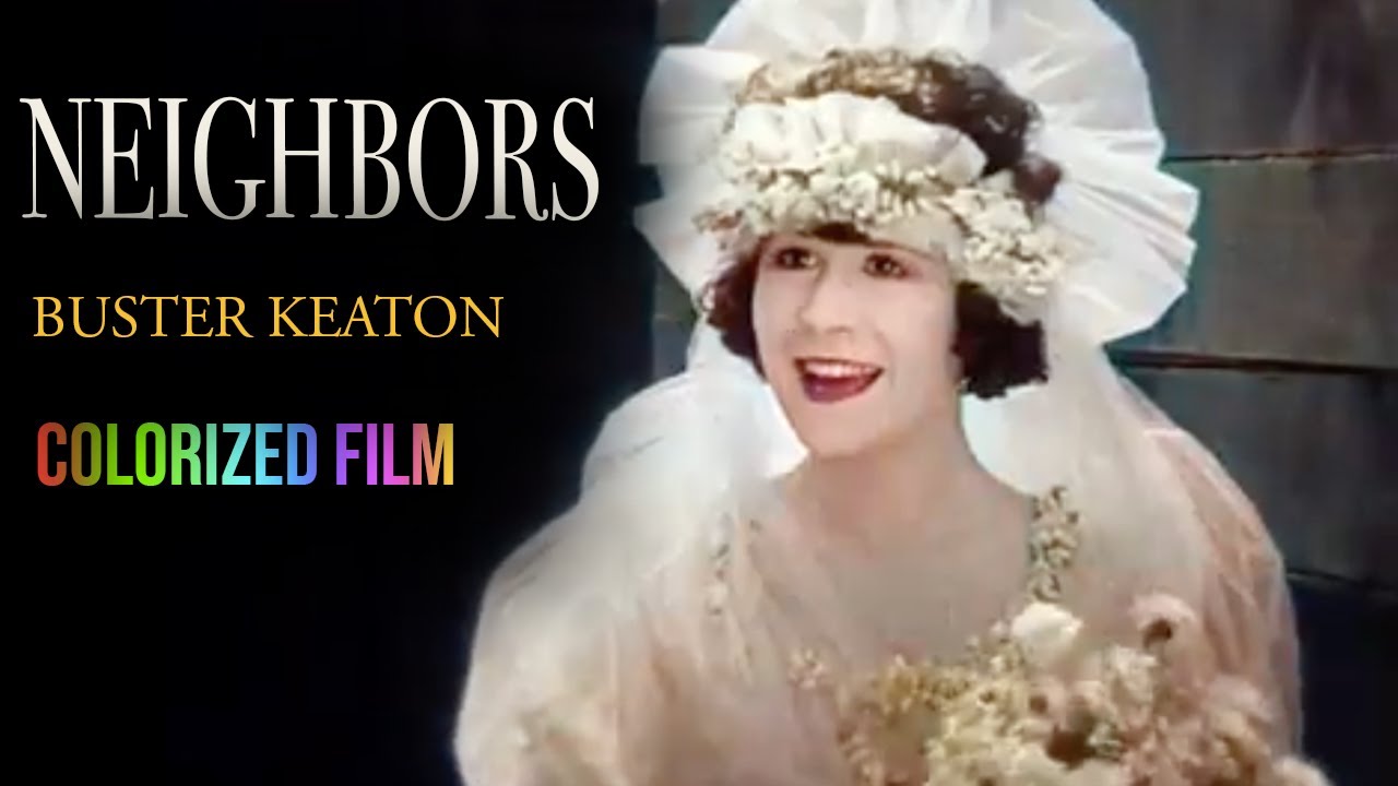 Neighbors (1920) Buster Keaton | Colorized | RomCom Romance Comedy | Full Length Short Film