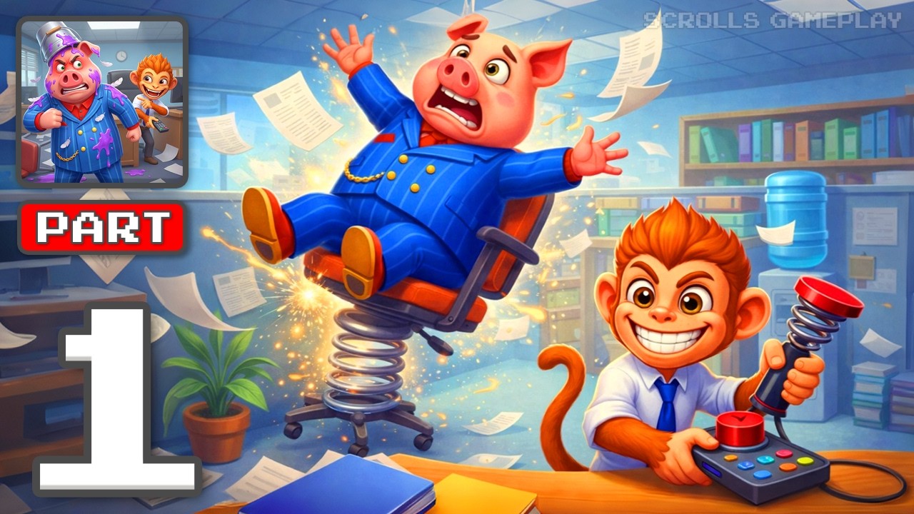 Office Animal Simulator - Gameplay Walkthrough Part 1 - Wild Workday Chaos (iOS, Android)