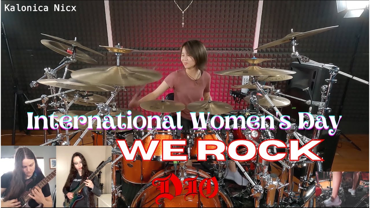 Dio - We Rock || International Women's Day collaboration || Drum by Kalonica Nicx