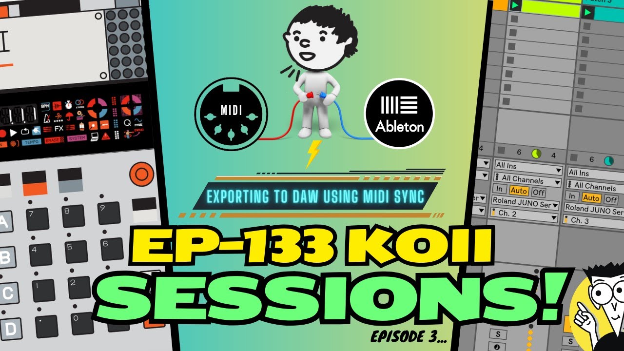 Объяснение вывода MIDI-синхронизации на EP-133 KO II | Пошаговый экспорт ваших бит-проектов в Abl...