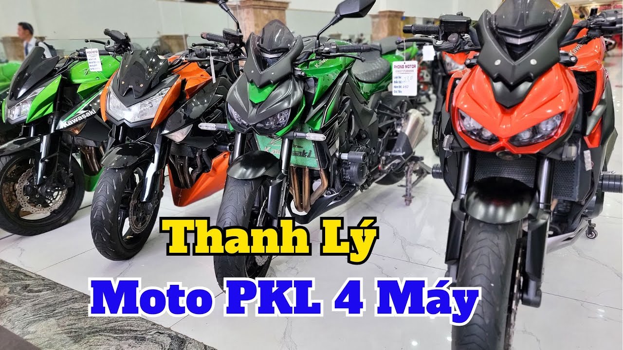 Thanh Lý Lô Moto PKL 4 Máy Cũ Giá Rẻ Kawasaki Z800, Z900 , Z1000 , CBR600 , CB650R