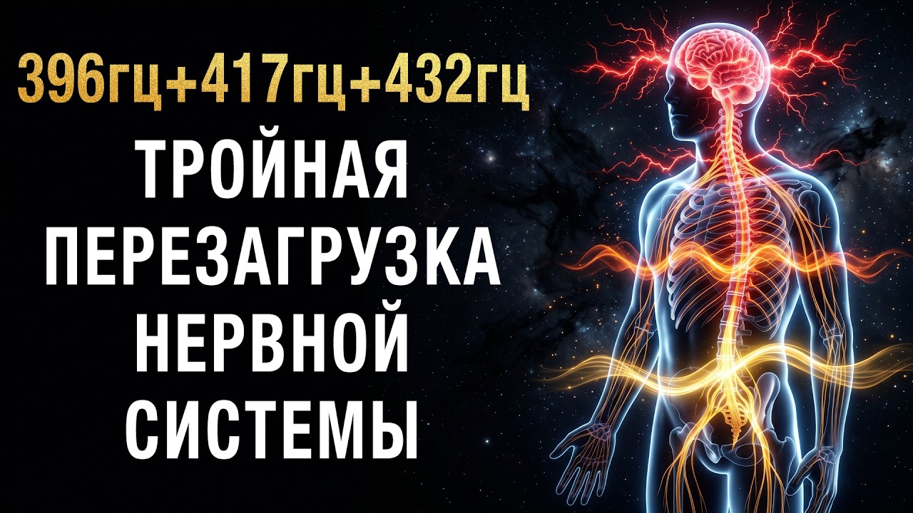 396гц + 417гц + 432 Гц Тройная Перезагрузка Нервной Системы и Восстановление от Хронического Стресса