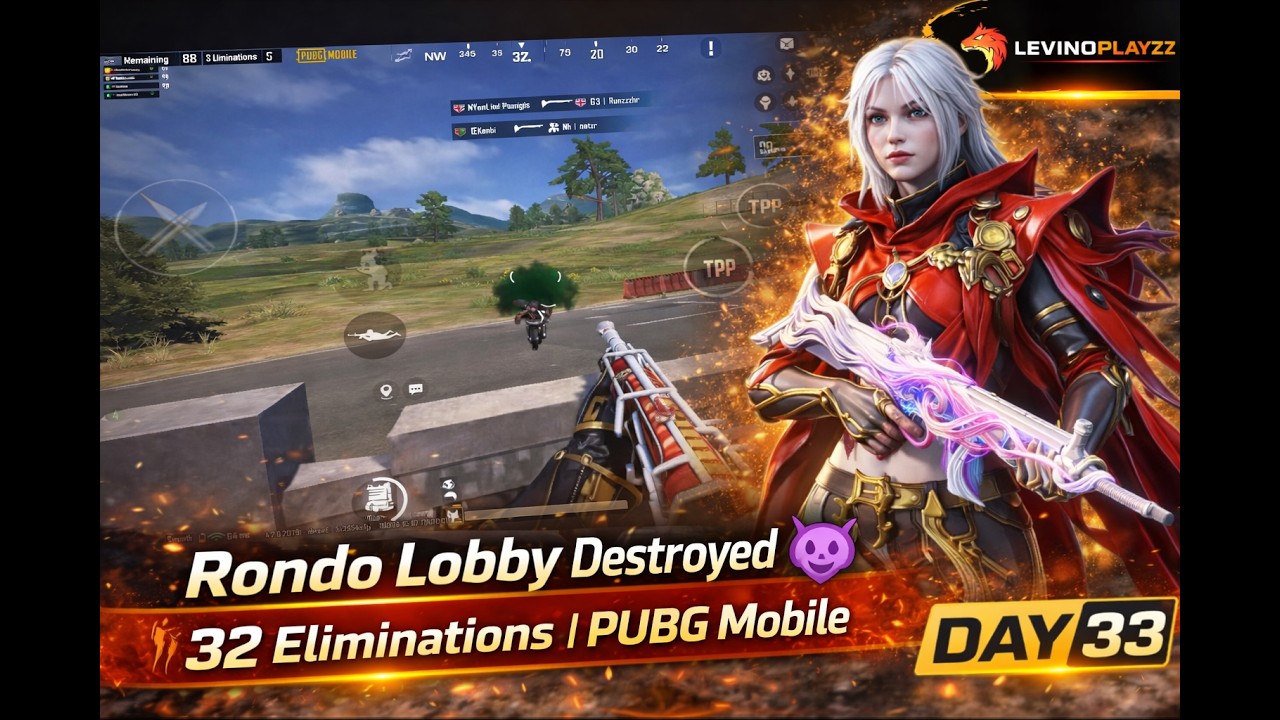 Rondo Lobby Destroyed 😈 | 32 Eliminations | PUBG Mobile
