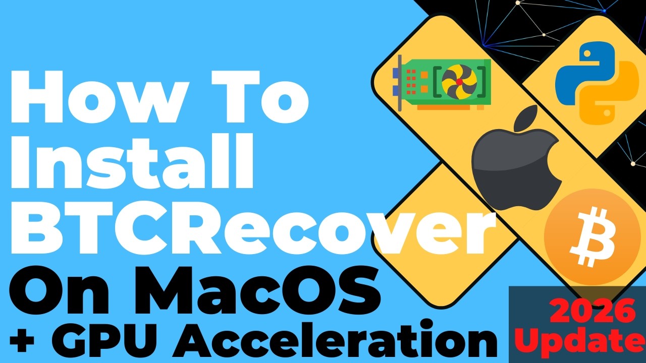 Установка BTCRecover на MacOS (Python 3) и включение ускорения GPU + демонстрационная версия восс...