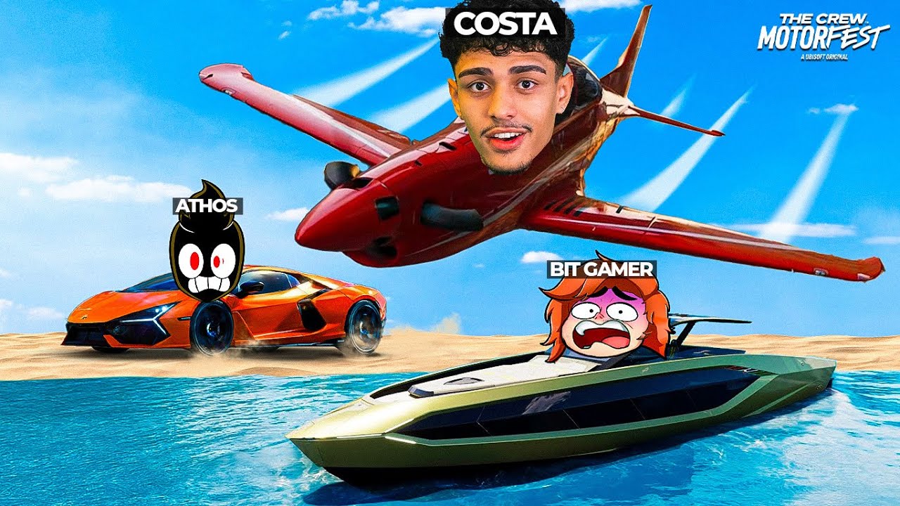 AVIÃO vs BARCO vs CARRO no The Crew Motorfest (Costa, Bit e Athos)