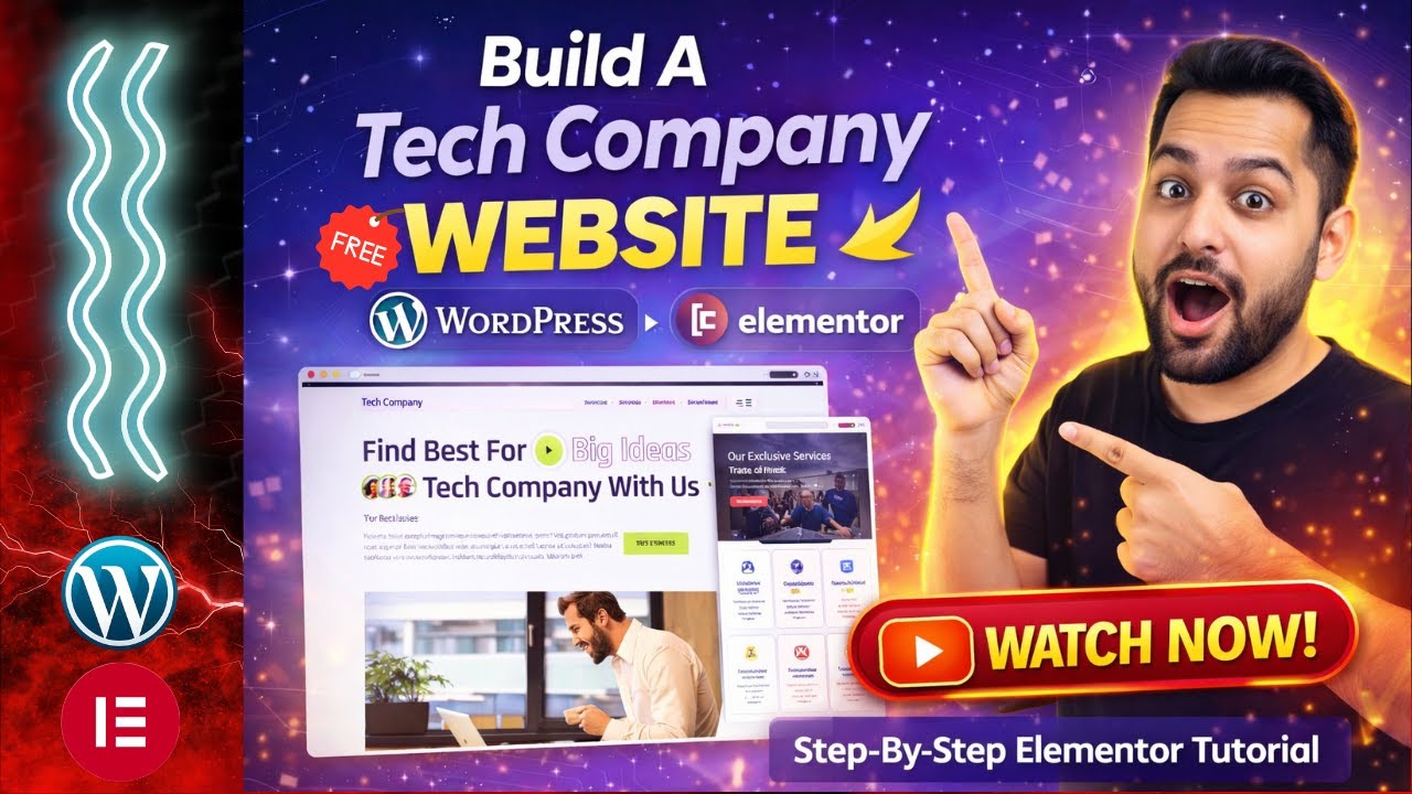 How to Create a Professional Tech Company Website in WordPress Using Elementor | Step by Step