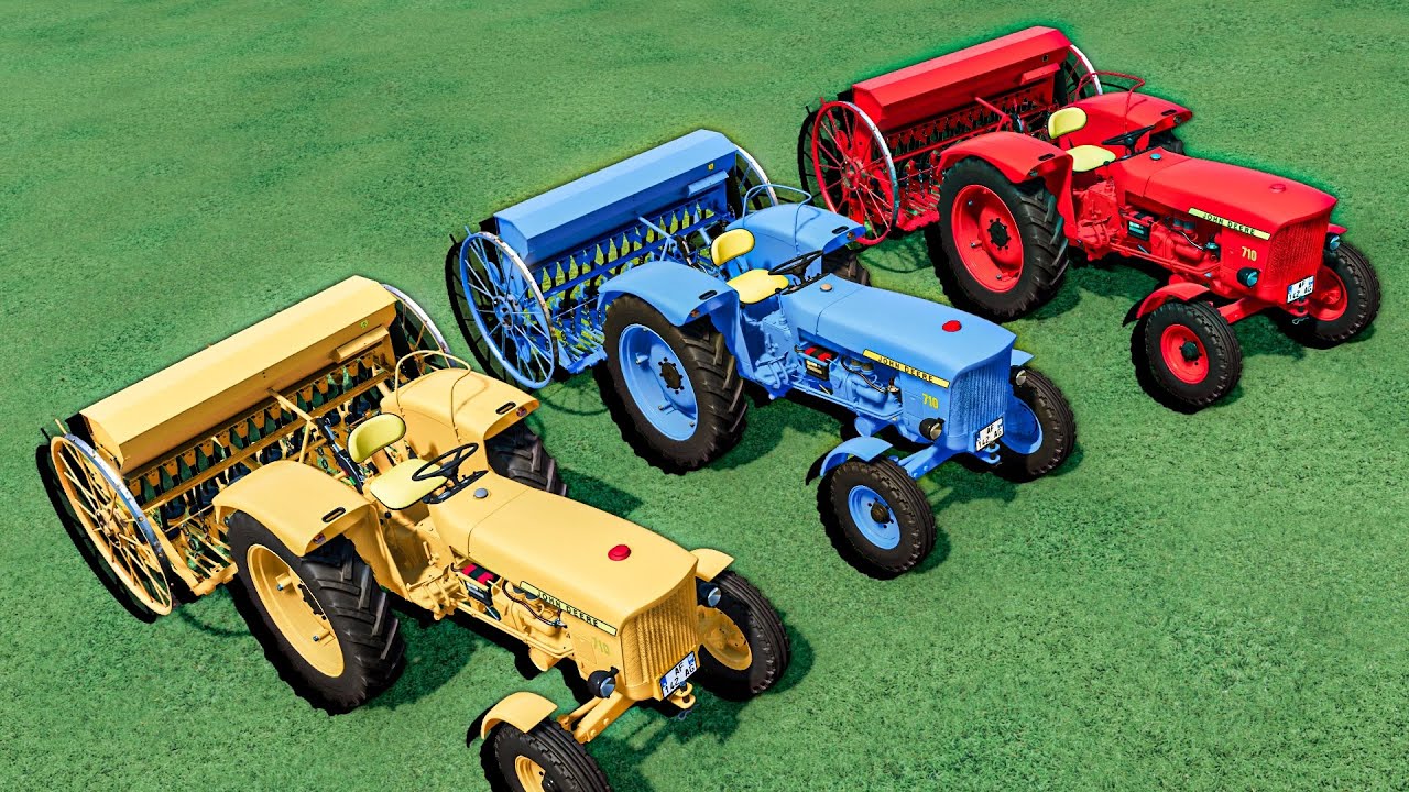 Mini Tractors with Colors - SEEDING  with Transporting ! FS22