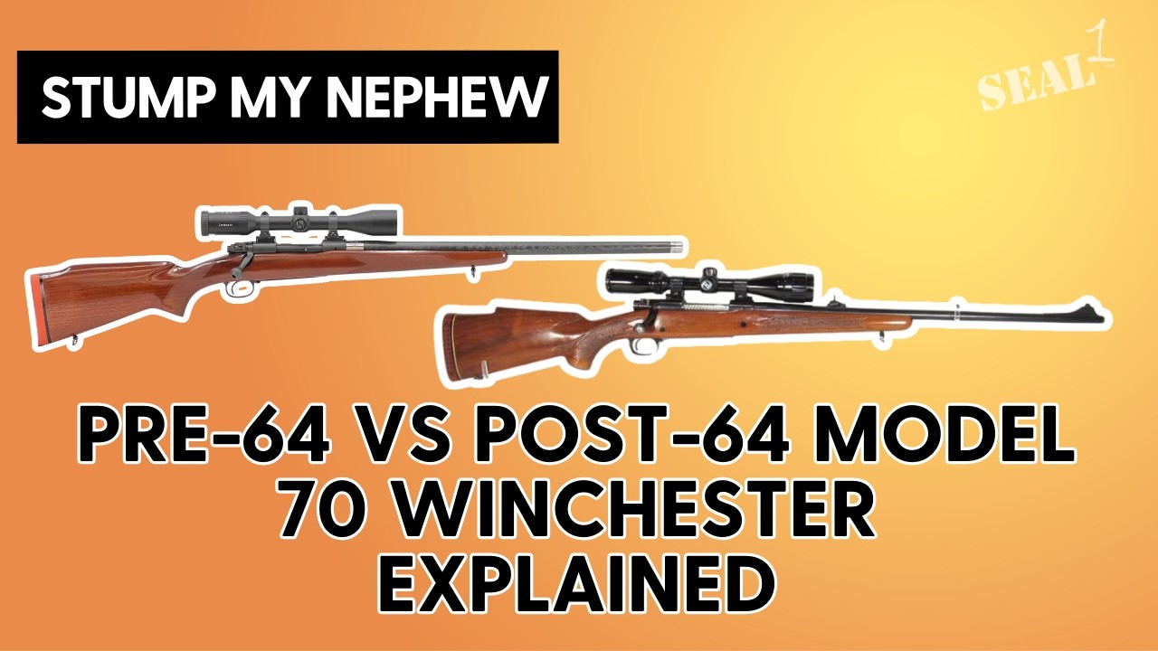 Сравнение моделей винтовок Winchester Model 70, выпущенных до и после 1964 года.