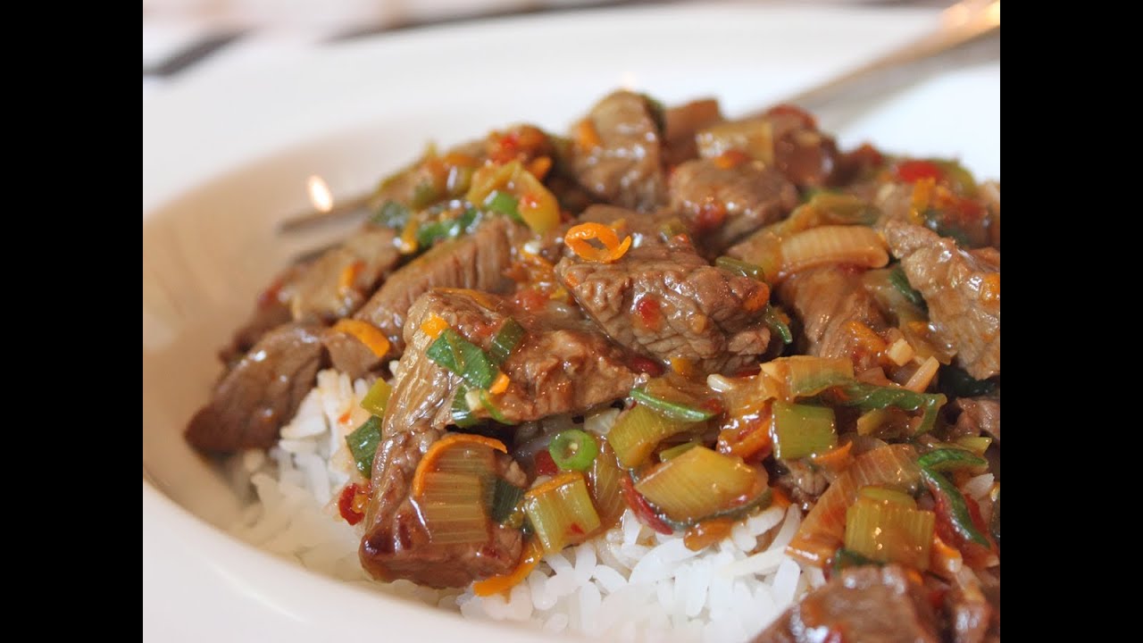 Orange Zest Beef - Quick Spicy Orange Beef - Easy Low-Fat Alternative to Chinese Take-Out