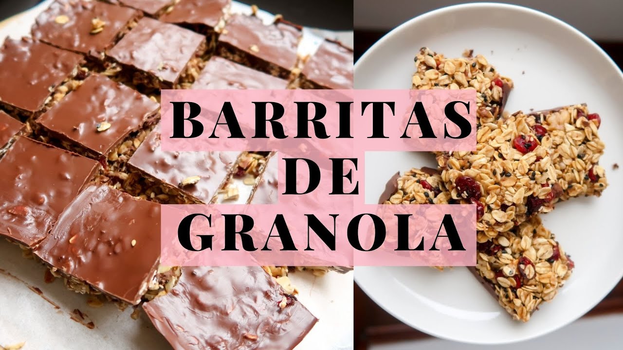 BARRITAS DE GRANOLA CON CHOCOLATE| Michela Perleche