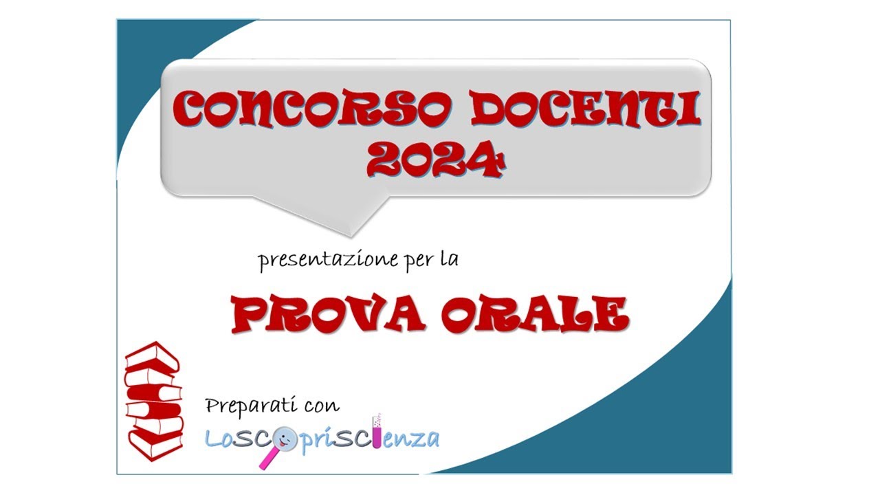 Presentazione ppt per prova orale concorso docenti 2024