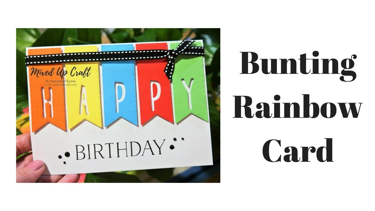 Rainbow Bunting Card