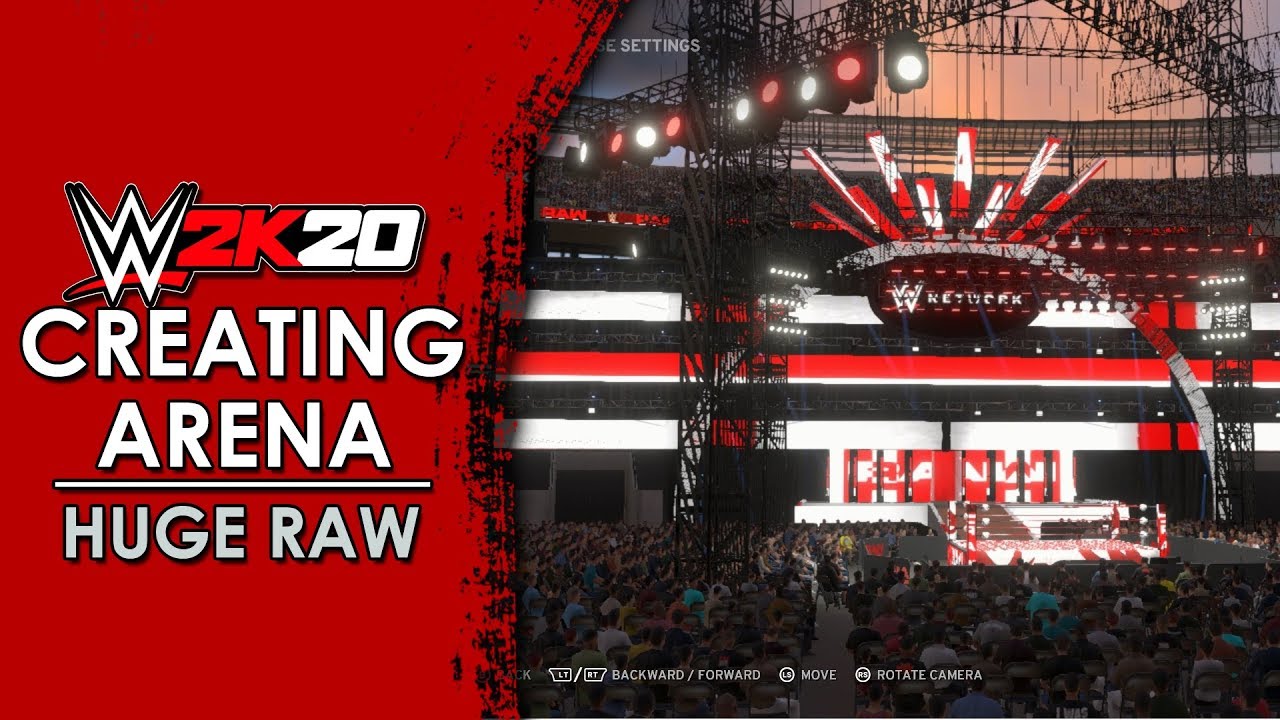 WWE 2K20 Create an Arena: Huge RAW Arena!!