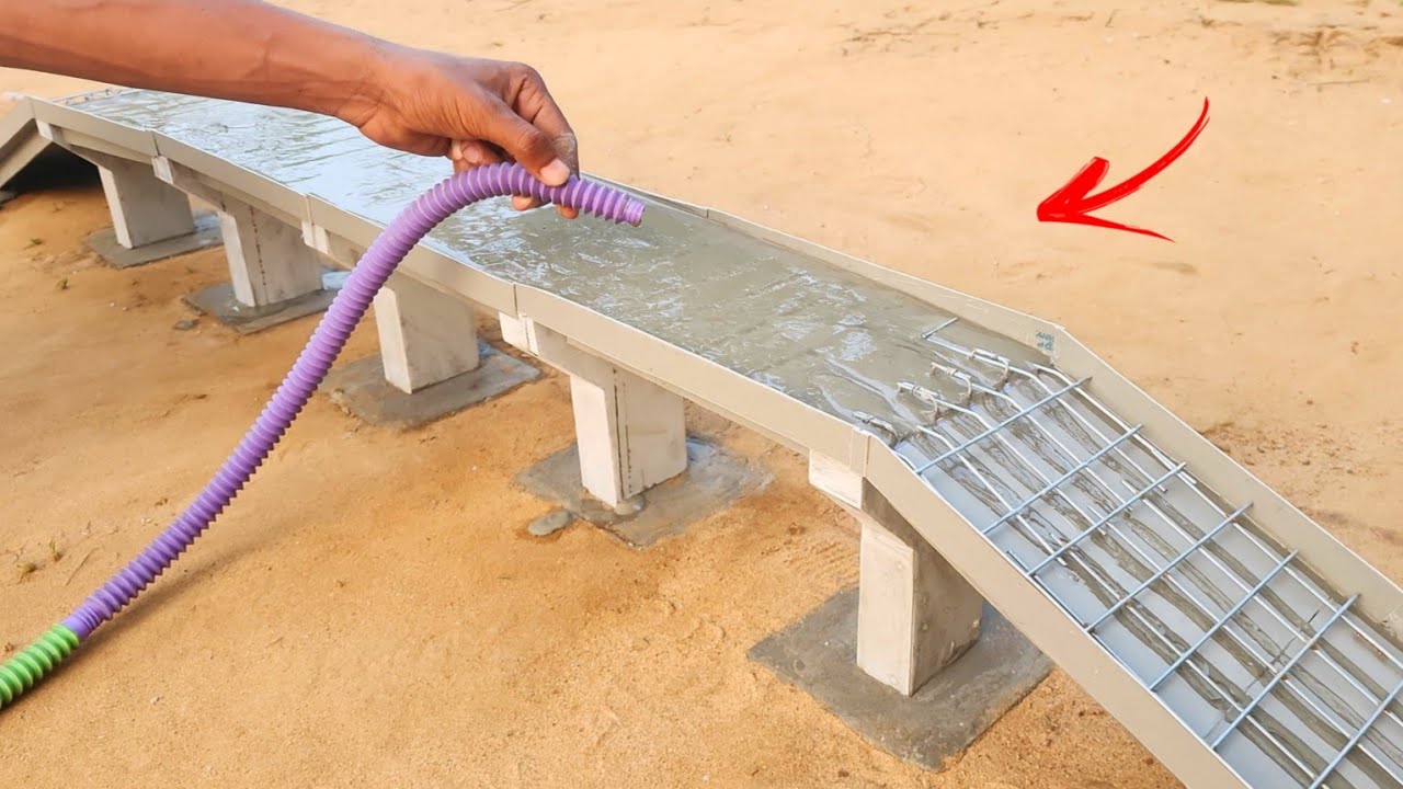 DIY Tractor Mini Concrete Bridge | Over Railway Track | Concrete Batching Plant | Science Project