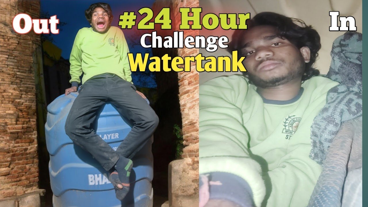 24 hour Challenge In Water tank..हालत खराब हो गया#challenge #experiment 