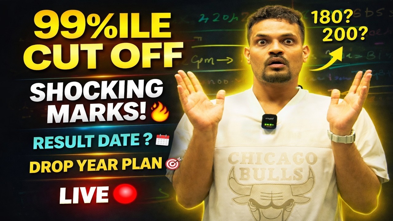 BIGGEST LIVE 🔴 JEE MAINS 2026 | 99%ile Cutoff 😱 + Marks vs Percentile ft. Nikhil Sir