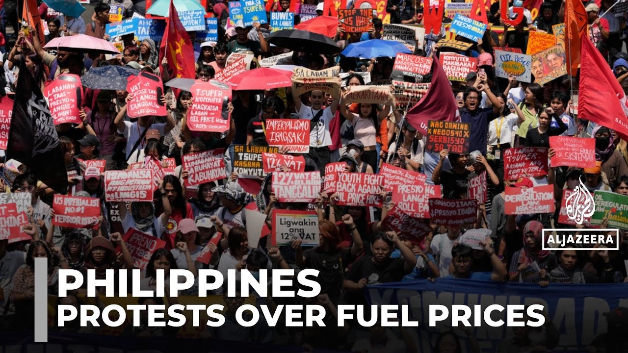 Iran war fallout: Philippines workers protest over fuel cos