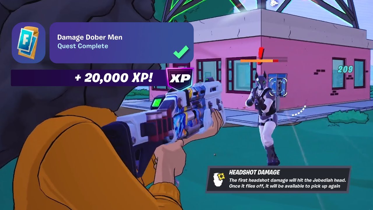 How to EASILY Damage Dober Men Fortnite - Defeat bosses or elite guards, Secure KBBL Radio Towers