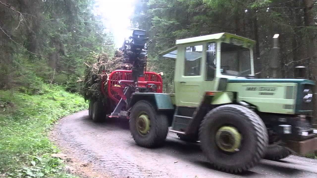 MB Trac 1000 mit Beha T1300 Holzwagen