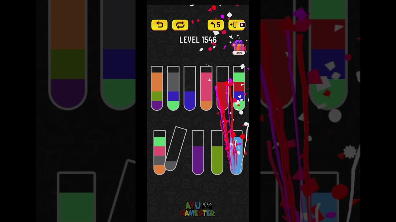 Water Sort Puzzle Level 1546 is a CHROMATIC RIDDLE! 🎨 Decode the Hues 