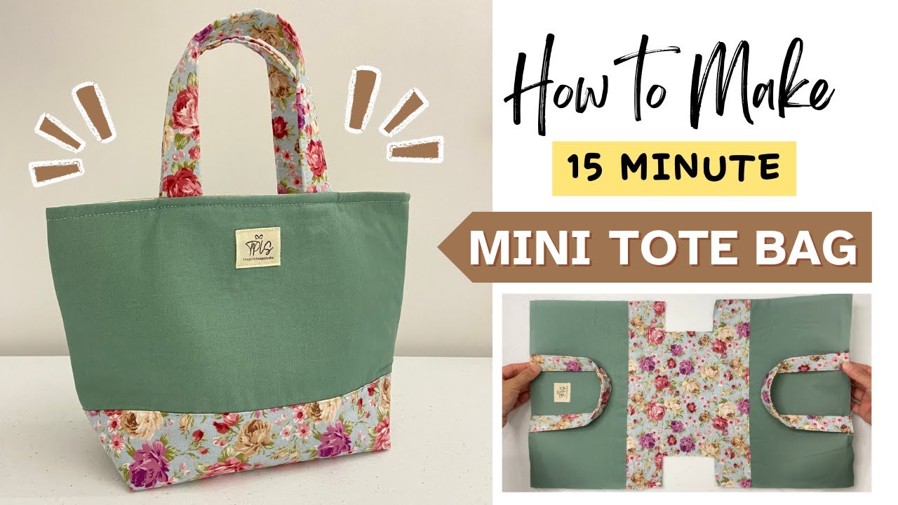 How to Make Mini Tote Bag | Easy Sewing Project | Easy Cutting and Stitching at Home
