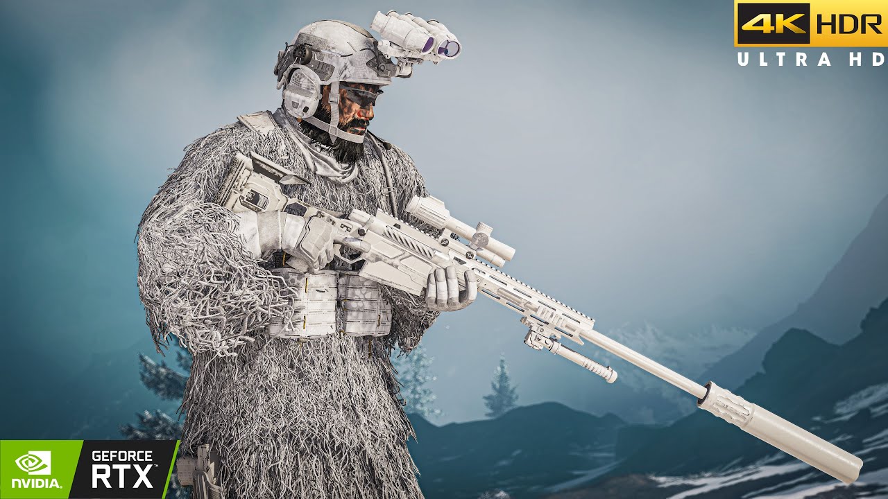 Ghost Recon Breakpoint - Stealth Snow Sniper [4K UHD 60FPS]